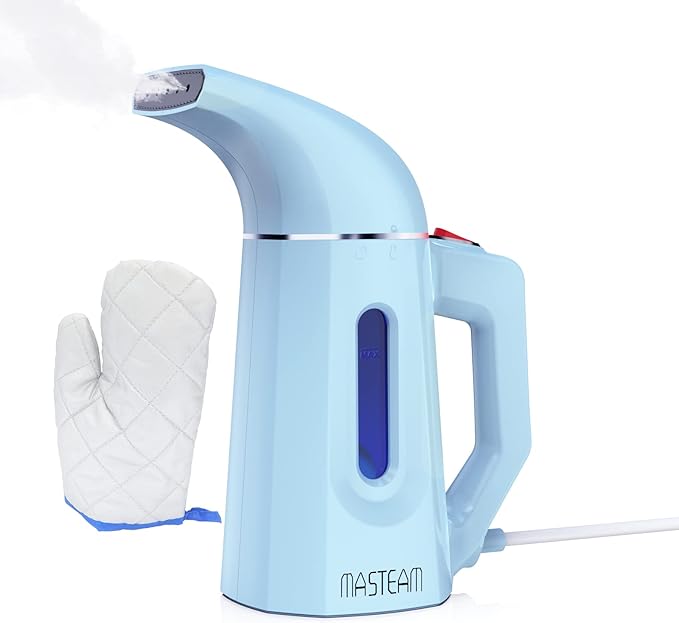 Handheld Steamer for Clothes Wrinkle Removes,Garment Steamer for Hat,1.5lbs Lightly,40s Fast Heat-up,8 FT Power Cord,800W, for Home and Travel with Automatic Shut-Off Safety Protection (blue)