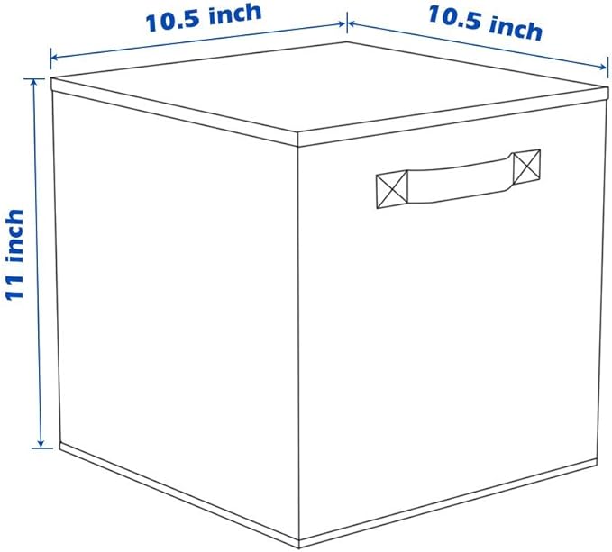 ShellKingdom Storage Bins, Foldable Fabric Storage Cubes And Cloth Storage Organizer Drawer For Closet And Toys Storage,2 Pack (Beige)