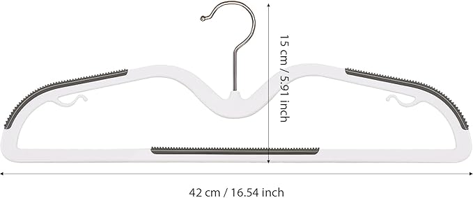 Short Neck Plastic Hangers, Heavy Duty Clothes Hangers Pants Hangers Non Slip 360° Swivel Hook, Space Saving Closet Organizer for Shirts, Coats, Pants (10Pack Grey)