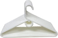 9PC Heavy Duty Plastic Tubular Cloth Hangers - White