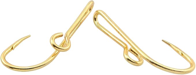 4pcs Gold Fish Hook Hat Clip for Outdoor, Hat Pins