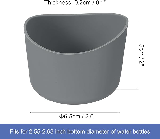 uxcell Protective Silicone Boot Sleeve, Water Bottle Bottom Silicone Anti-Slip Sleeve Covers, Irregular Shape Cup Accessories