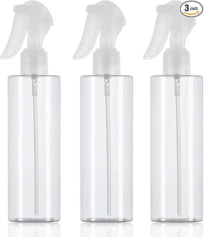 3 Pack 10 oz/300ml Plastic Spray Bottles, BPA-Free Empty Fine Mist Spray Bottles, Leak-Proof Safety Valve Sprayer for Hair, Plants, Cleaning & Pet Care