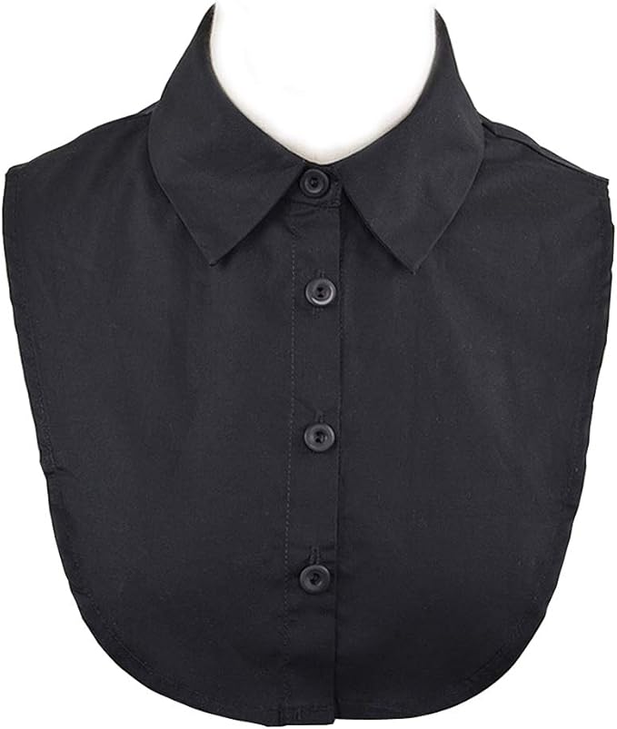 YAKEF Lady Half-Shirt Blouse Detachable Lace Chiffon Fake Collars Dicky Collar Faux Collar