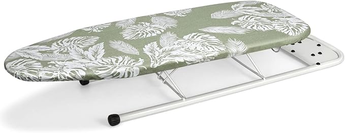 Duwee 12×32 in Table Top Ironing Board with Unique Iron Rest, Thicken Felt Padding, Heat Resistant Cover
