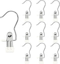 Hangers Clips,Stainless Multi Function Clip Hooks,Laundry Hanging Hooks Clips,Closet Hangers,Boot Clips， Hats Clips,Socks Clips,Pants Clips, Bras Clips(10, Pure White)