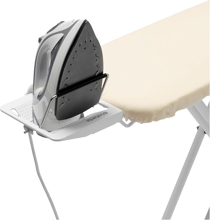 Brabantia Size B Ironing Board (49x15 in) 7 Height Options, Adjustable Steam Iron Rest Holder (Fresh Breeze) Non-Slip Feet, Anti-Collapse Child Locks