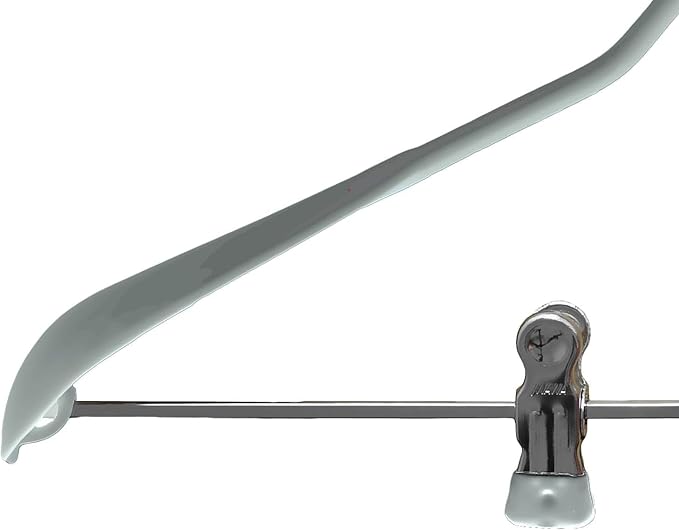 Mawa by Reston Lloyd BodyForm Series Non-Slip Steel Clothes Hanger with Shoulder Support & 2 Strong Clips for Pants or Skirts, Style 42/LK, Pack of 50