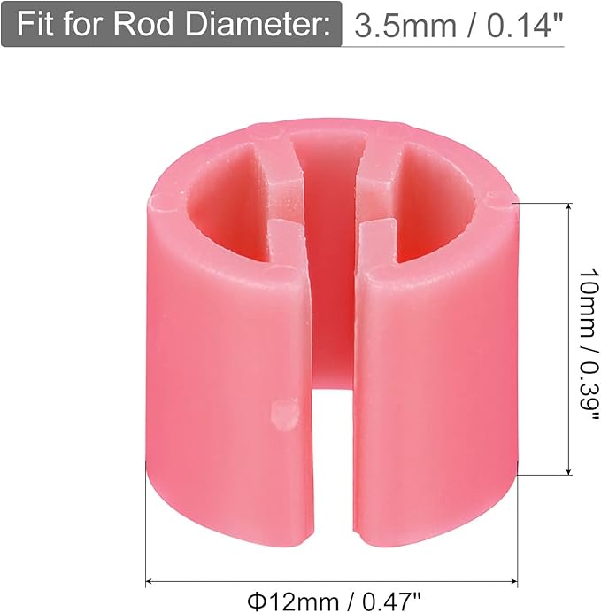 MECCANIXITY Clothes Hanger Marker Blank Fit 3.5mm Rod for Garment Color Coding Light Pink Count 300