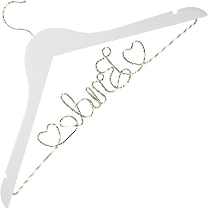 Garneck Bridal Hanger Wedding Hanger Nonslip s Wire s Bride Wedding Clothes Wood, Iron Dress Rack Bridegroom Clothing Bride for Dress