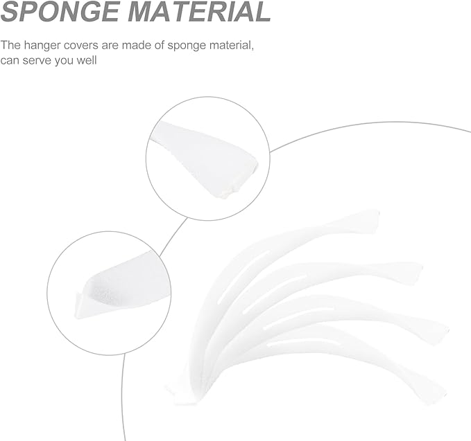 Hanger Sponge Strips 40 Pcs Hanger Sponge Cover s Suit White Protective Case Foam Hangers Pads