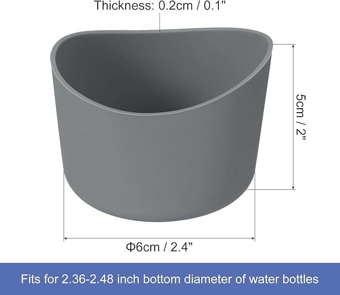 uxcell Protective Silicone Boot Sleeve, Water Bottle Bottom Silicone Anti-Slip Sleeve Covers, Irregular Shape Cup Accessories