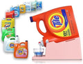 TidyFriend Liquid Laundry Detergent Holder Stand with Drip Tray & Rubber-Grip Feet, Stand for Laundry Room Organization and Storage, Fabric Softener Dispenser with Cup Holder for Easy Pouring (Rose)