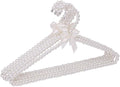 Pack of 5 Pearl Clothes Pants Hangers Bowknot Beaded Wedding Home Shop Clothes Rack 1#