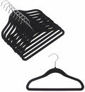 ClosetHangerFactory 12" Childrens Black Slim-Line Hanger