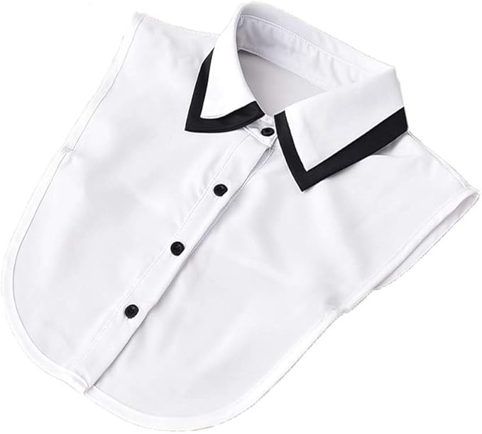 YEKEYI Lady Half Shirt Blouse - Detachable Collar Dickey for Women