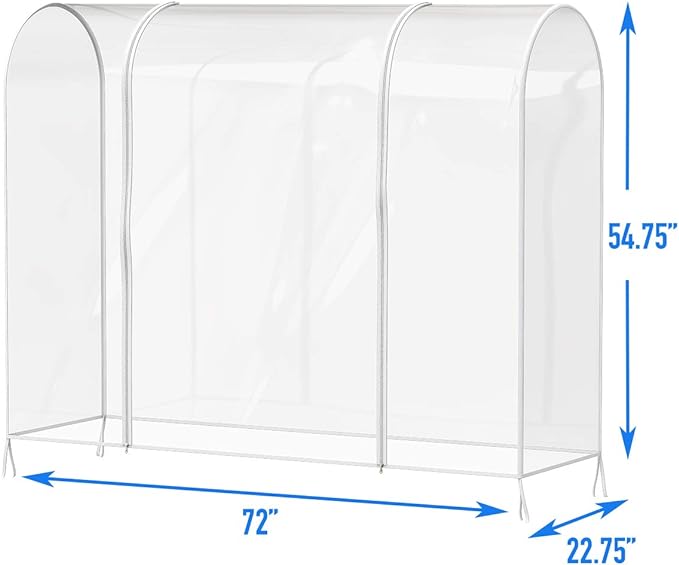 Simple Houseware Clear Garment Rack Cover