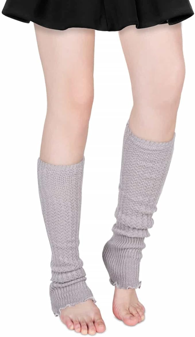 Benefeet Sox Wool Knit Leg Warmers for Women Vintage Boho Leg Warmers Long Winter Warm Thigh High Footless Boot Socks