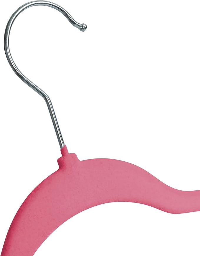 Honey-Can-Do 25-Pack Slim-Profile Non-Slip Velvet Hangers, Pink HNG-09734 Pink