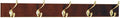 Wooden Mallet 12-Inch 2-Peg Coat Rack, Mahogany