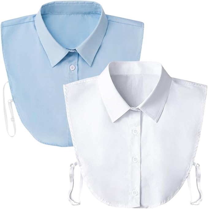 Kalkehay Detachable Dickey Collar Blouse for Women, Fake Half Shirts Faux False Collar for Girls Favors