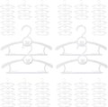 Baby Hangers for Nursery Closet 60 Pack Plastic Kids Clothes Hanger Space Saving Non Slip Extendable Toddler 11-14” Adjustable Hangers Heavy Duty Clothing Infant Hanger Bulk, White