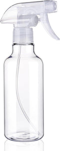 Spray Bottles 12oz Plastic Spray Bottle for Hair Mist/Stream Heavy Duty Empty Spray Bottles for Cleaning Solutions, Plants (12oz-Clear)