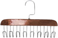 Hanger Hooks, Multi Hook Hanger Stainless Steel Closet Organization Multi Hanger with 8 Hooks Hangers Space Saver Hangers for Clothes Bra Storage (Dark Brown)