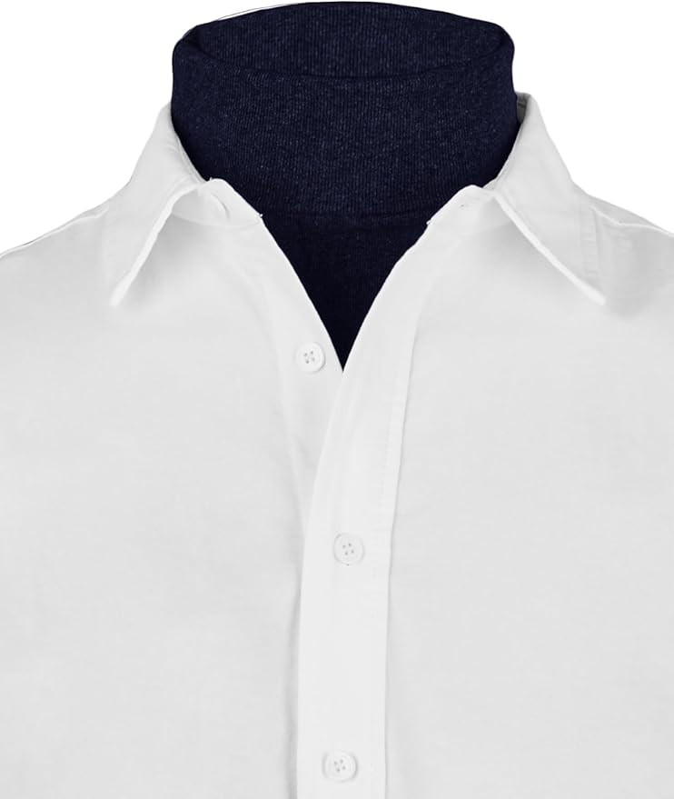 Ohoo Ribbed Cotton Blend Fake Turtleneck Dickey Collar Lightweight Detachable Mock Layering Accessory for Men Women