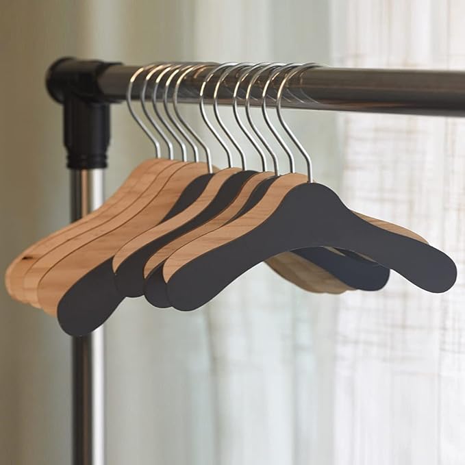 5 Pack Wooden Hangers, Dog Clothes Hanger 8.6 inch - Little Hangers for Doll Dress Clothes Gown Outfit Holders Accessories (L)