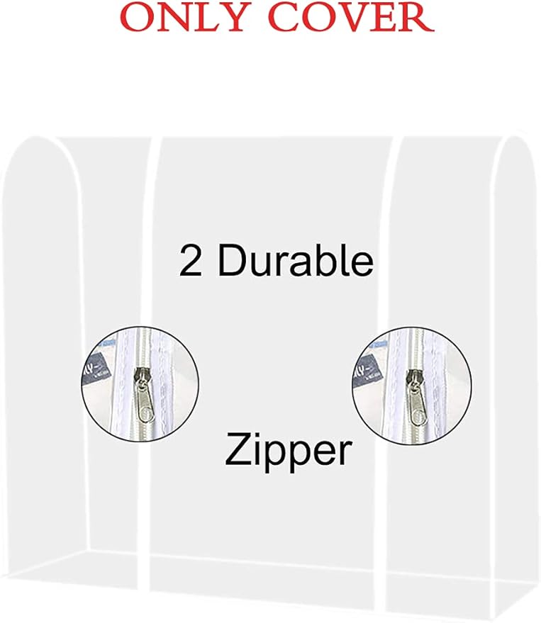Clothing Rack Cover, Clothes Garment Rack Cover 6 Ft - with 2 Durable Zippers, Waterproof Cover for Clothing Hanging Rack 71" X 20" X 52" (180 X 50 X 133 cm) - Only Cover