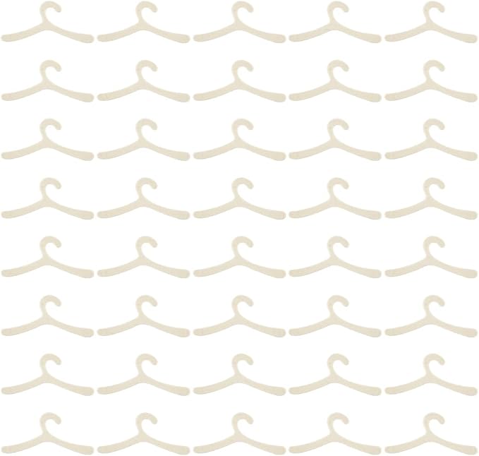 40Pcs Plastic Pet Clothing Hangers, Lemon Chiffon Pet Apparel Hangers for Small Animals, Pet Paw Print Clothes Hangers, 3.46 x 7.40 x 0.07 Inches
