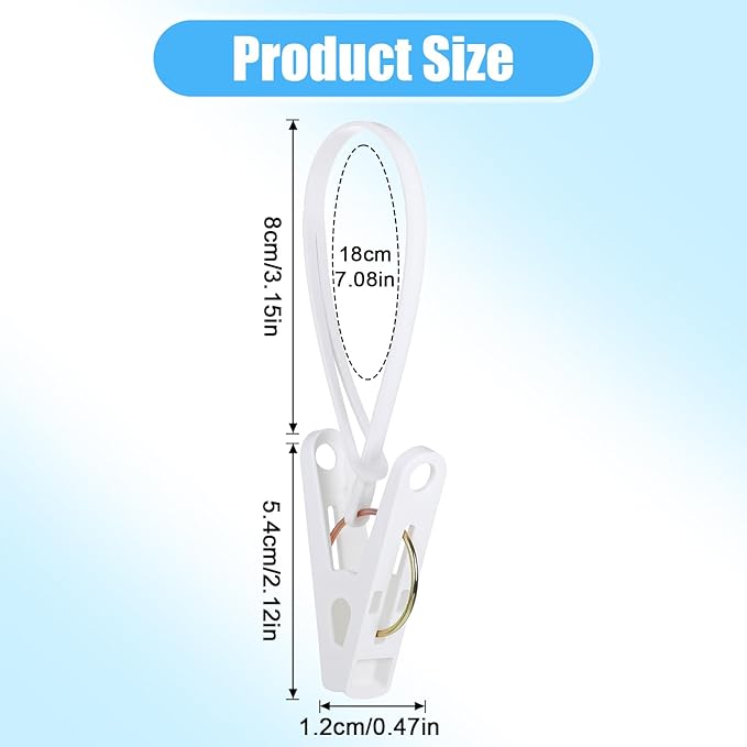 150 Pcs Clothes Pins Clothes Peg Clip Pins with Plastic Rope for Clothesline, Heavy Duty Laundry Hooks Hanging Clips Bulk Windproof Clothes Hanger for Hanging Clothes Socks Pants Bra Underwear Towel