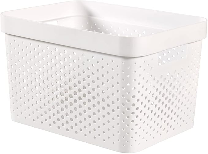 CURVER Infinity Box 17 L, White, 35.5 x 26.2 x 21.9 cm, Recycled Plastic