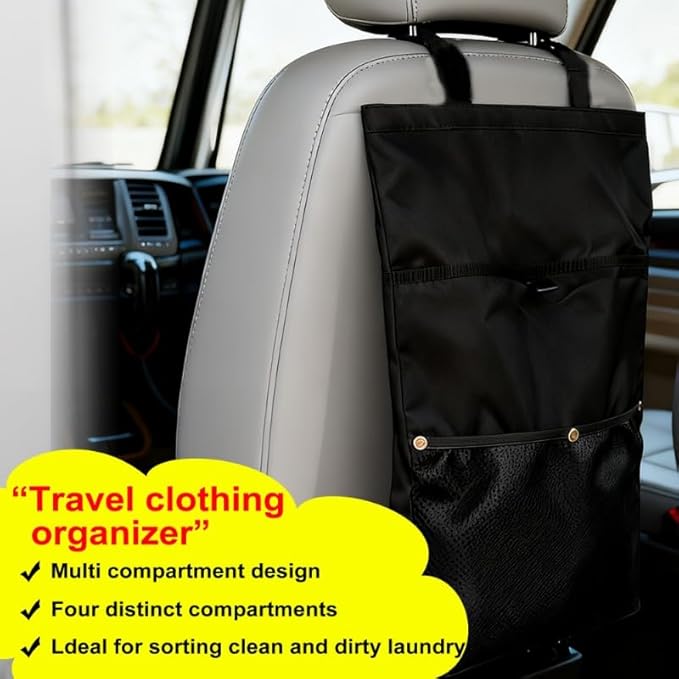 Travel clothing organizer,Laundry Bags, 4 Compartments,Foldable Design, for RV Life, Camping,Travel