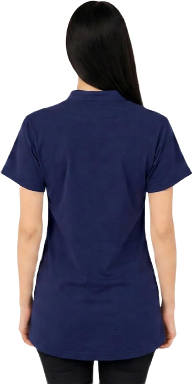 USBD Post Mastectomy Shirt with Drain Pockets Band Collar Post Op Recovery Tops