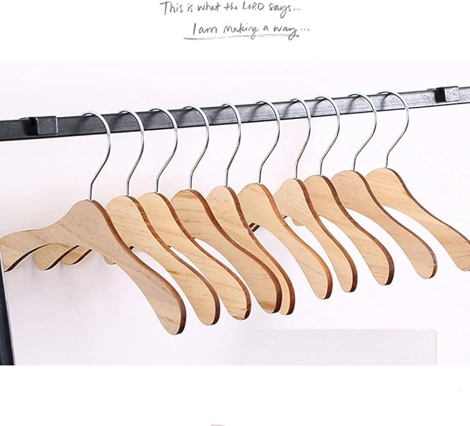 5 Pack Wooden Hangers, Dog Clothes Hanger 8.6 inch - Little Hangers for Doll Dress Clothes Gown Outfit Holders Accessories (L)