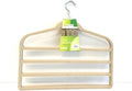 18123 Uniware (4 Tier) Flocked Velvet Pants Hanger,(Set of 4) (Cream)