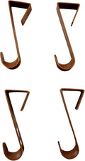 Dependable Industries inc. Essentials Over-The-Door Hanger Hook Set – 4-Pack of 4.5 in., Plastic Over-The-Door Hangers & Over-The-Door Hooks – Over-Door Hooks for Hanging Clothes & Towels (Brown)