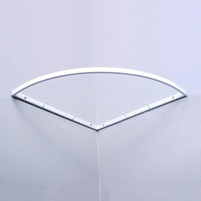 Corner Hanging Bar, Rack Iron Wall Mounted Right Angle Corner Clothing Rack, Industrial Pipe Garment,Multi-Purpose Hanging Rod, for Retail Display, Closet Storage(White)