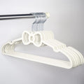 Cute Aesthetic Clothes Hangers Space Saving Plastic Hangers for Teen Girls Wardrobe Shirts Tops Coats Hangers Clothing Organizer Kawaii Girls Room Decor Kawaii Stuff Accessories (5, White Bowknot)