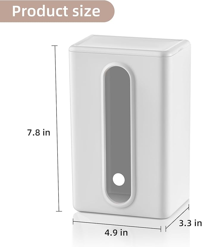 Magnetic Dryer Sheet Holder for Laundry Room, Dryer Sheet Container ,Dryer Sheet Dispenser,Wall Dryer Sheet Box for Laundry Organization and Storage,Plastic Fabric Sheet Holder with Lid,Cream White