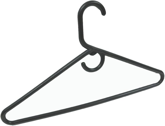 12 Pieces Adult Cloth Tubular Hangers Heavy Duty Plastic - Coat Suit Closet Organization Hanger - Black Color
