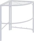 Cinnabar Corner Clothes Rack with Shelf, Adjustable Hanging Wardrobe Closet Organizer for Bedroom Living Room (white)