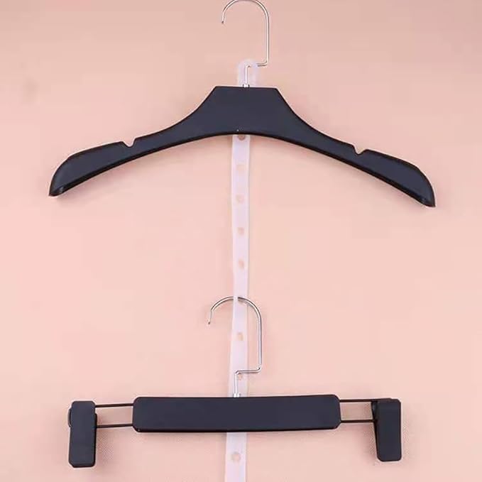 GSHLLO 36 Pcs Plastic Hanging Display Strips Heavy Weight Clothes Hanger Strips Hanger Connection Strips Stable Hanger Connector with Holes for Retail Store