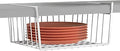 Modern Home Under Shelf Wire Storage Baskets – Hanging Organizer Rack for Cabinet, Pantry, or Closet – White Metal Basket for Kitchen, Towels, or Office – No Tools Required (10.25")