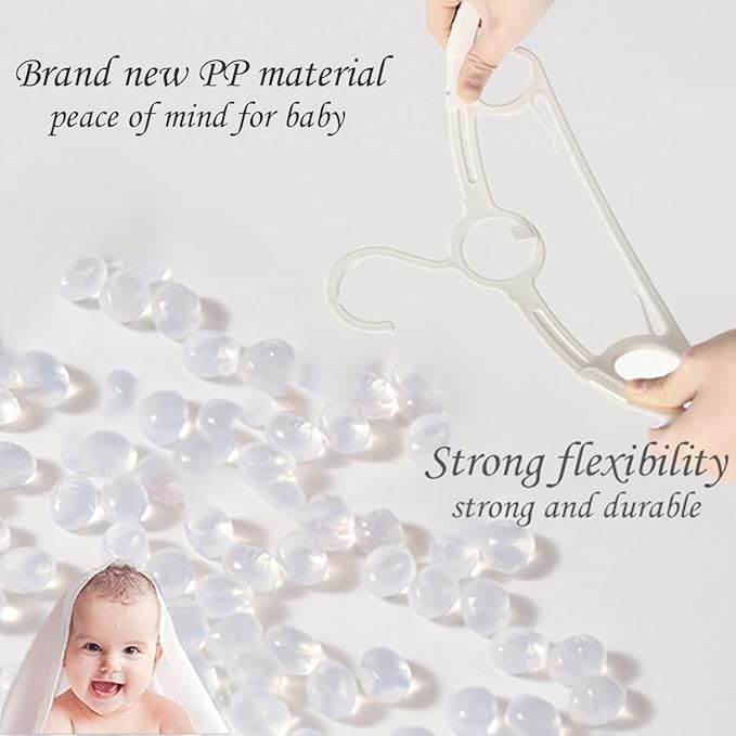 Baby Hangers 20 Pieces 11“-14‘’ Retractable Non-Slip Adjustable Multifunctional Children's Hanger, Children Coat Hanger for Clothes, Toddler Kids Child