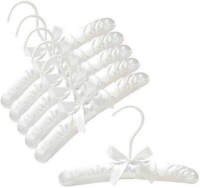 Only Hangers 10" White Baby Satin Padded Hangers