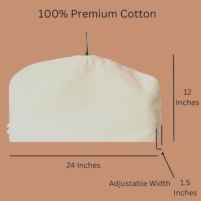 Shoulder Cover Breathable Clothes Dust Protectors for Closet Storage Garment Dust Cover Protects for Suit, Coats, Jackets - Off-white (Pack of 5)