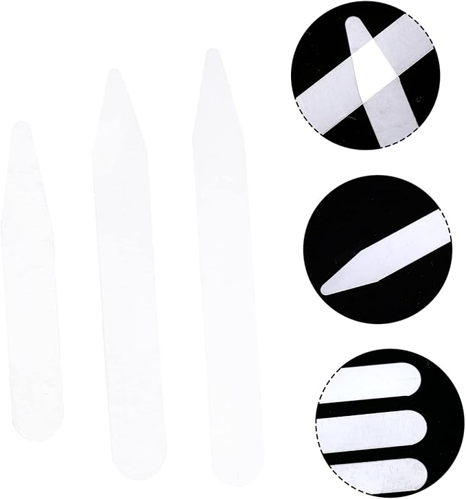 VICASKY 300pcs Transparent Shirt Collar Stays Stiffener Inserts for Dress Shirts Maintain Crisp Collars All Day for Businessmen and Formal Wear